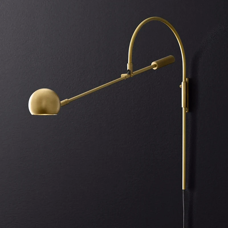 Zwart/messing/chroom kogelmuurverlichting conventioneel metaal 1 kop schanslamp voor woonkamer