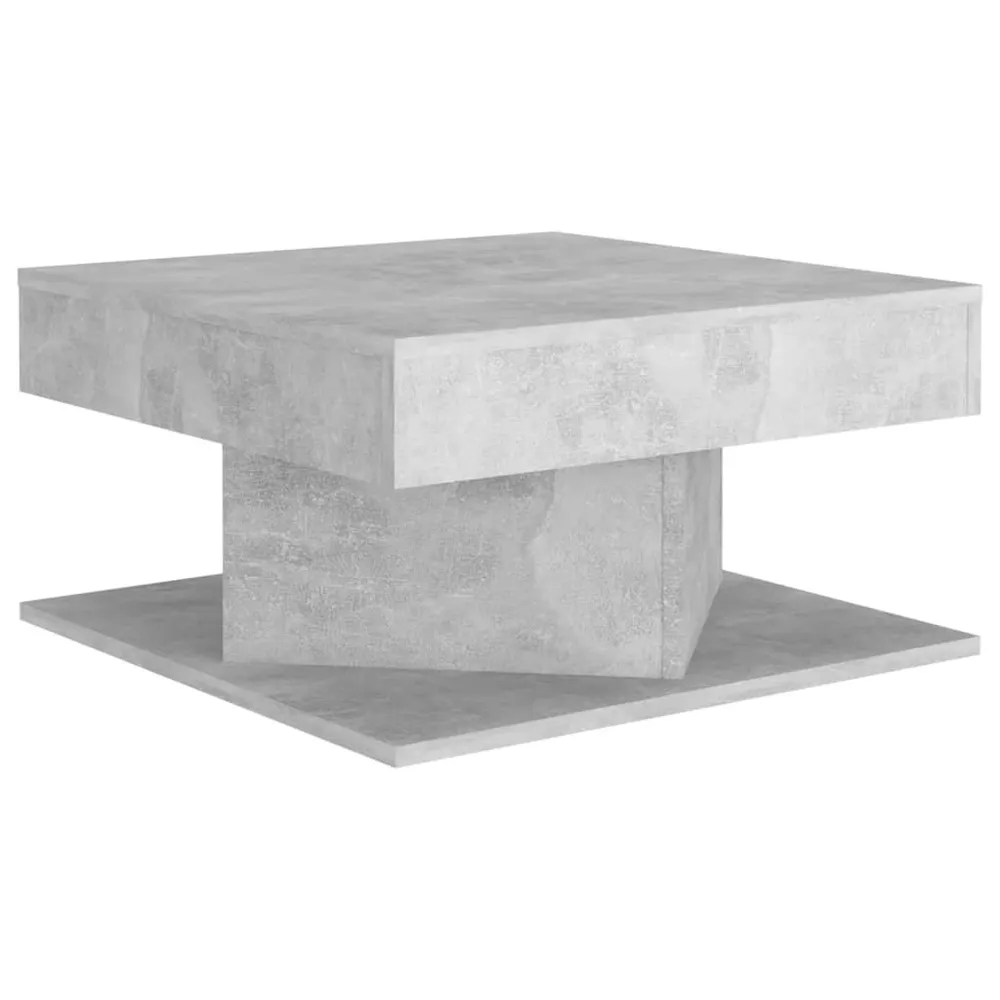 Salontafel 57x57x30 cm bewerkt hout betongrijs