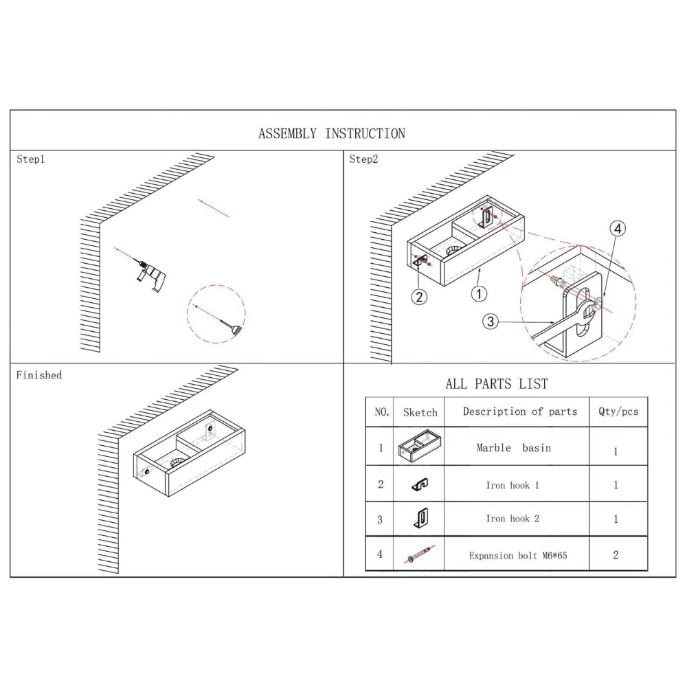 Klus Handenwasser toilet Terrazzo - Porto - Left Hand Drain