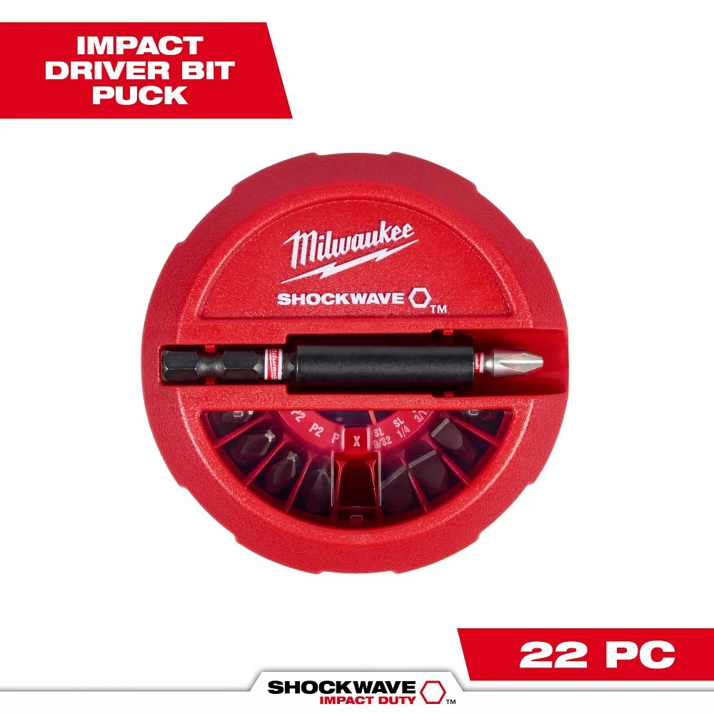 Milwaukee Tools (10) 22PC SHCKWAV PUCK DSPNSR 48-32-4011