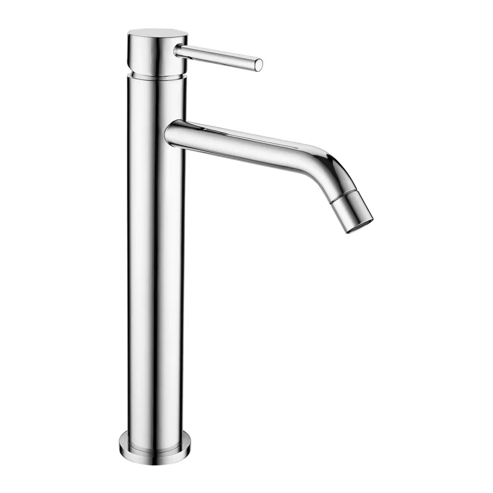 Pair mixers tall washbasin and bidet Moon series chrome-plated geel koper