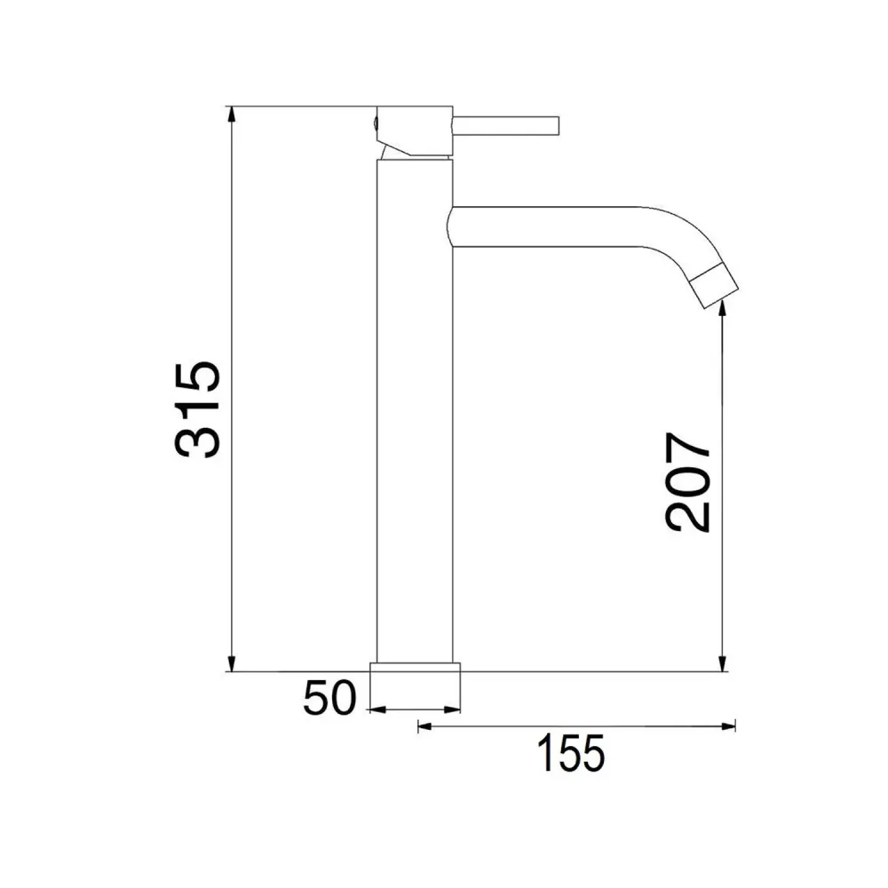Pair mixers tall washbasin and bidet Moon series chrome-plated geel koper