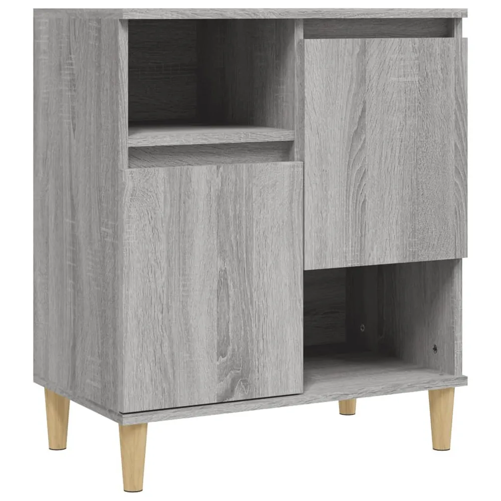 Dressoir 60x35x70 cm bewerkt hout grijs sonoma eikenkleurig