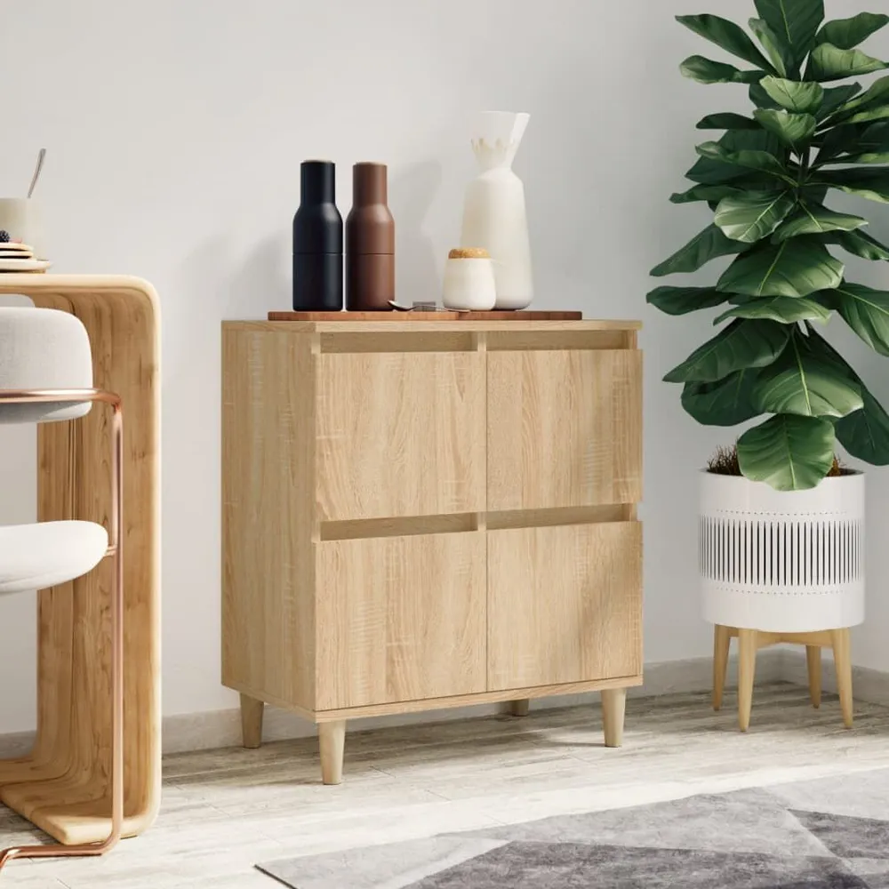 Dressoir 60x35x70 cm bewerkt hout sonoma eikenkleurig