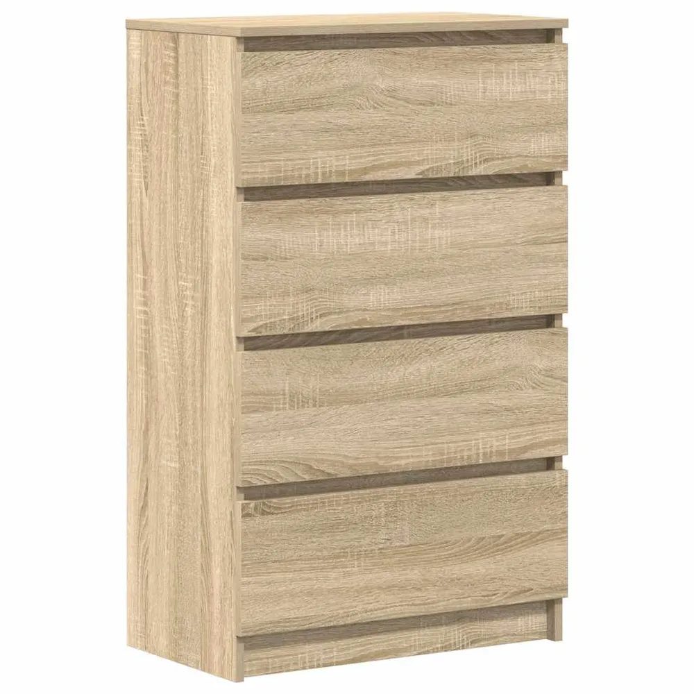 Dressoir 60x35x98,5 cm bewerkt hout sonoma eikenkleurig