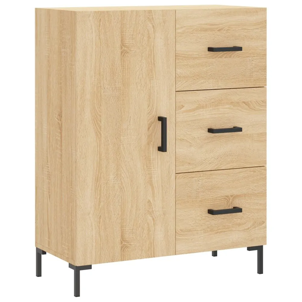 Dressoir 69,5x34x90 cm bewerkt hout sonoma eikenkleurig