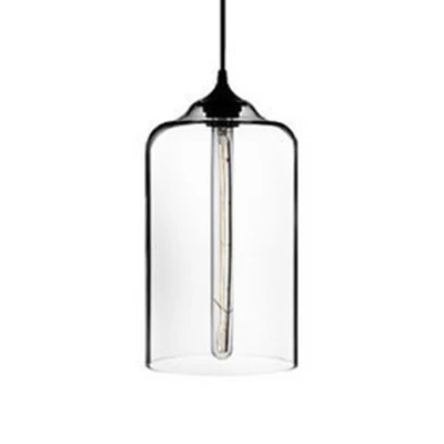 Cilinder Hanglamp Post Modern Glas 1 Zwak Rood/Blauw/Helder Hanglamp met SOS-functie