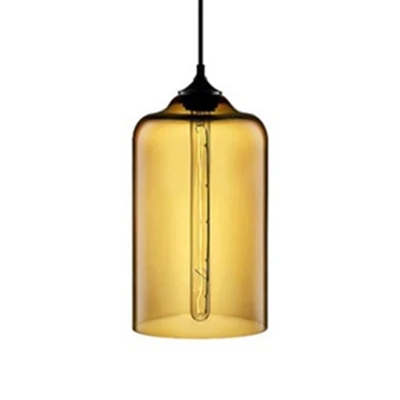 Cilinder Hanglamp Post Modern Glas 1 Zwak Rood/Blauw/Helder Hanglamp met SOS-functie