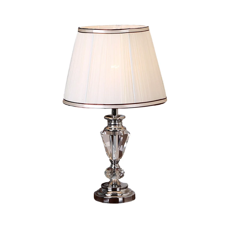 Oplaadbare LED Barrel Shade Fabric Task Light Modernism 1 Head Pink/White Nightstand Lamp Bedside Pink