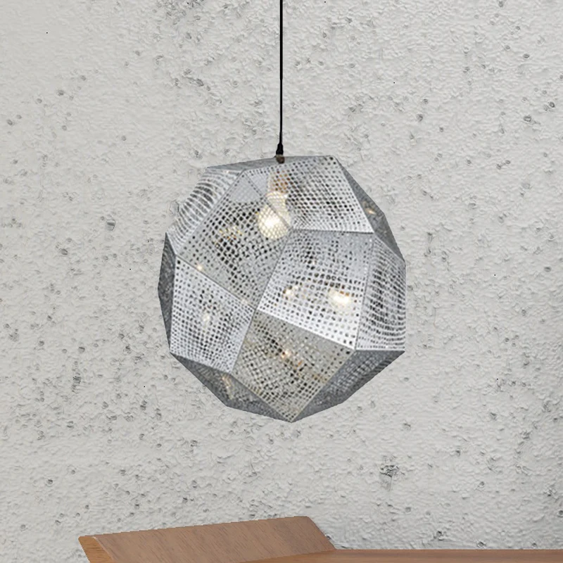 10"/12,5"/19"W gefacetteerde globe hanglamp eigentijds metaal 1 helder zilver/goud/rosé goud hangende plafondlamp
