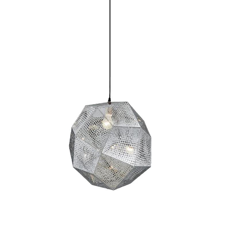 10"/12,5"/19"W gefacetteerde globe hanglamp eigentijds metaal 1 helder zilver/goud/rosé goud hangende plafondlamp