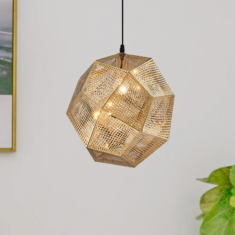 10"/12,5"/19"W gefacetteerde globe hanglamp eigentijds metaal 1 helder zilver/goud/rosé goud hangende plafondlamp
