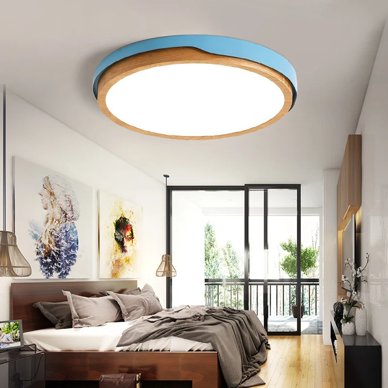 Blauw/wit slaapkamerinbouwlamp, Scandinavische stijl acryl 1-kops plafondverlichting inbouwmontage voor Woonkamer