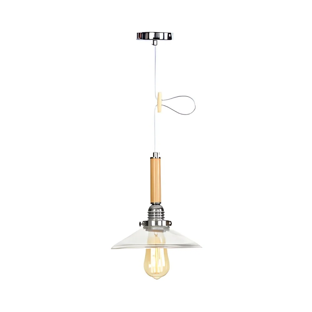 Bol/kegel/kleine bel hanglamp Vintage glanzend glas 1-lichts roségoud/chroom hanglamp met verstelbaar snoer