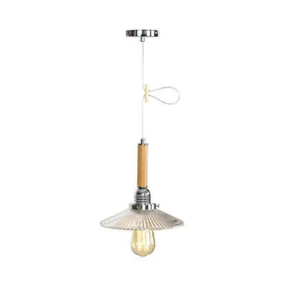 Bol/kegel/kleine bel hanglamp Vintage glanzend glas 1-lichts roségoud/chroom hanglamp met verstelbaar snoer