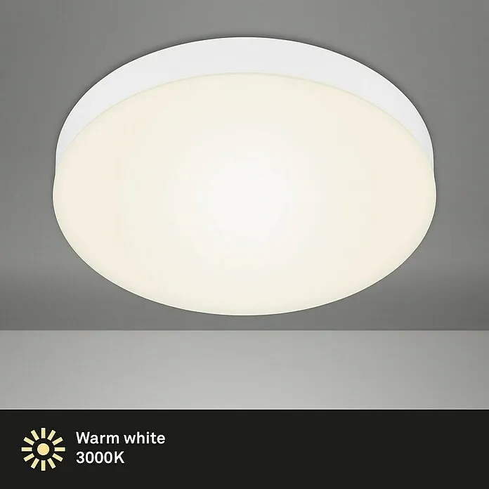 Dimbare Spot Briloner Led-plafondlamp Flame - Wit, Ø x h: 287 x 36 mm