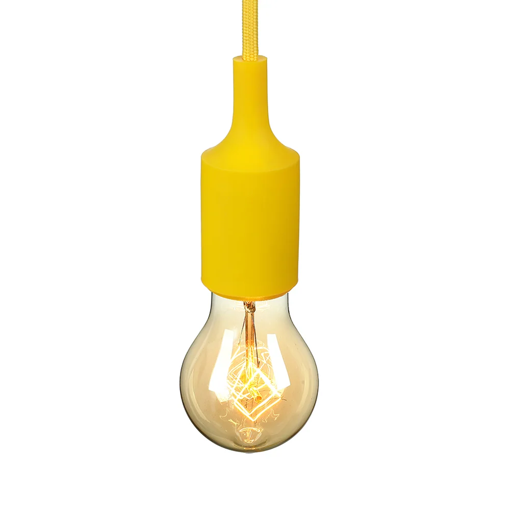 Hangende Pendant Silicagel zichtbare lamp hanglamp industriële 1-kops eetkamer plafondlamp met verstelbaar snoer zwart/wit