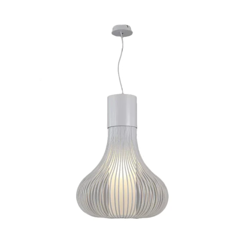 Kalebas Draadkooi-plafondlamp met binnencilinderkap Metaal Eigentijds 1-lichts zwart/witte hanglamp voor eetkamer Chroom A...