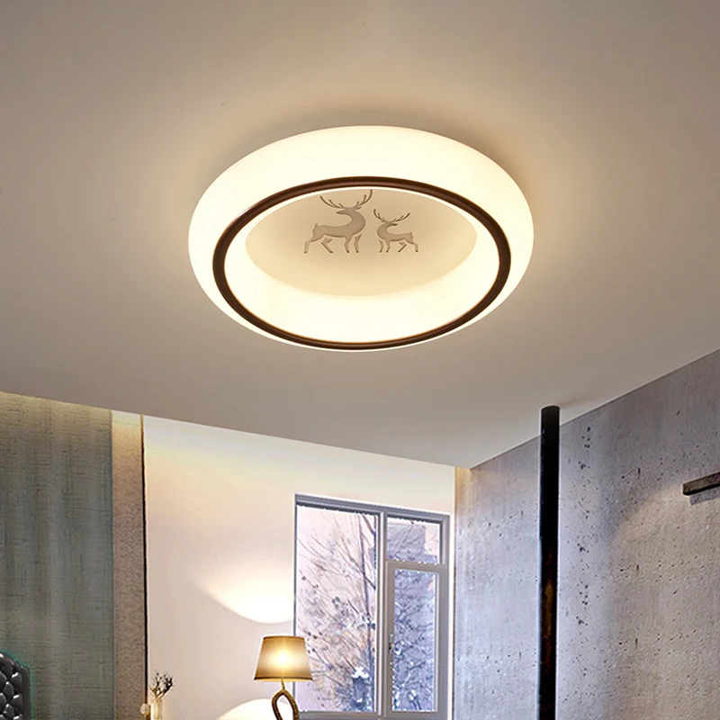 Maan/Hert/Heteluchtballon Inbouwlicht Hedendaagse acryl Slaapkamer LED Ronde plafondlamp wit voor Woonkamer