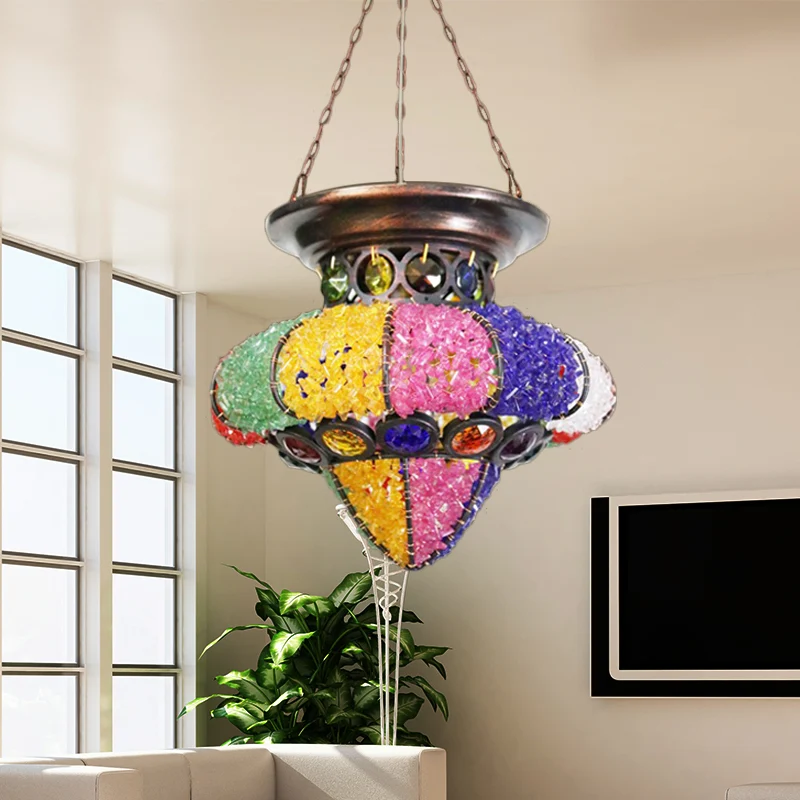 Premium LED Boheemse Urn/Cilinder Hanglamp Armatuur 1 Kop Metalen Plafondophanglamp Wit/Roze/Paars voor Restaurant