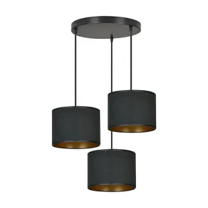Suspension Hilde, Noir, 42x100x50 cm, EPIKASA met 3 Lichtpunten