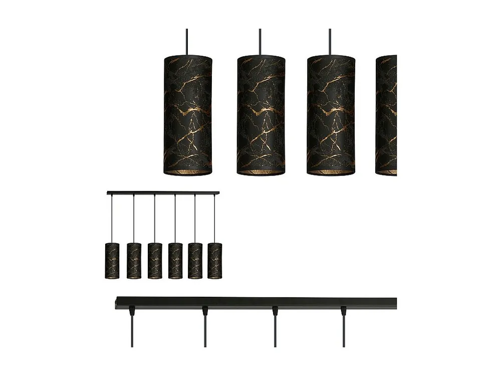 Suspension Karli, Noir, 95x100x6 cm, EPIKASA met afstandsbediening