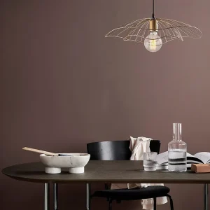 Verstelbare vintage-hanglamp van metaal - D50 x H111 cm - Goud - ATHERIA IP44 Badkamer geschikt