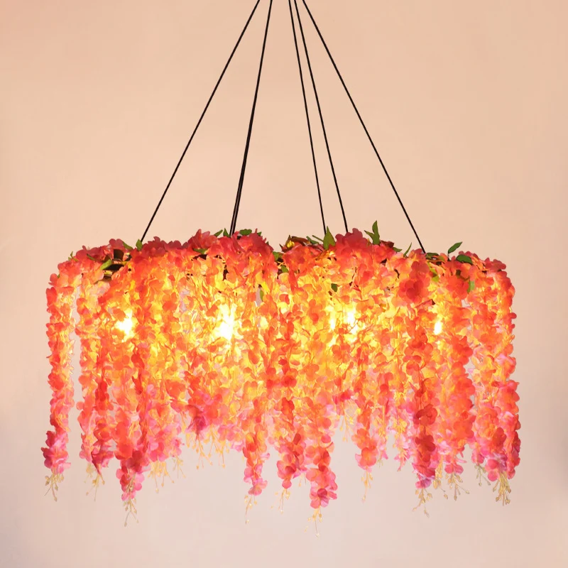 Zwart metalen planteneiland-plafondlamp Rustieke hanglamp voor restaurant met 3 Lichtpunten