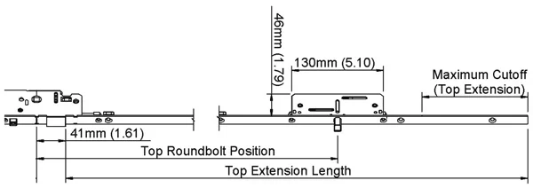 Hoppe Manual Top Extension Roundbolt