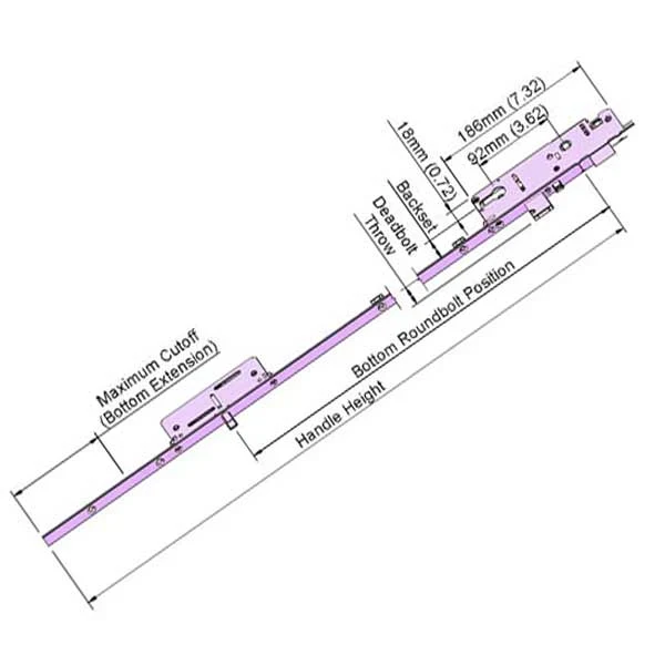 Hoppe Manual Top Extension Roundbolt