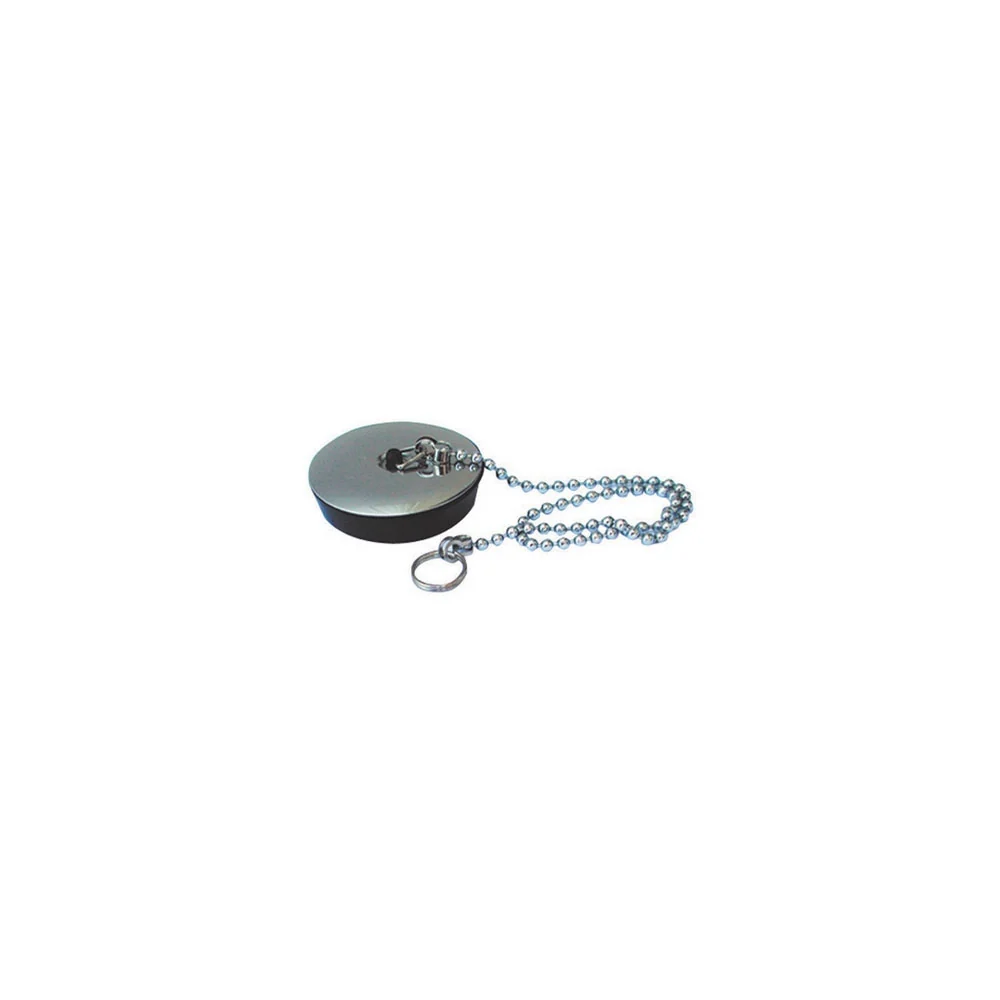 Zwart rubber plug bathtub large size diam. 52 mm