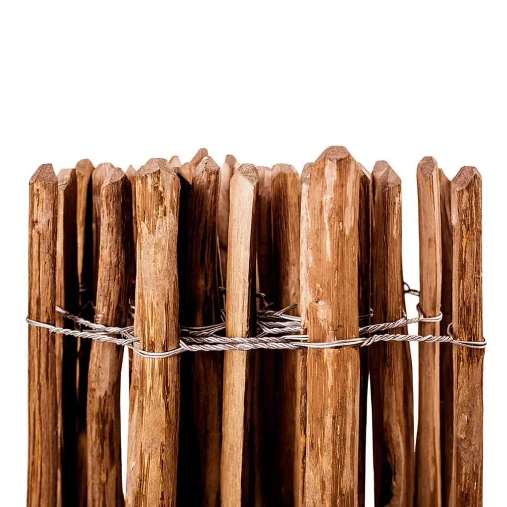 Schuifpoort Hek 90x500 cm hazelaarhout