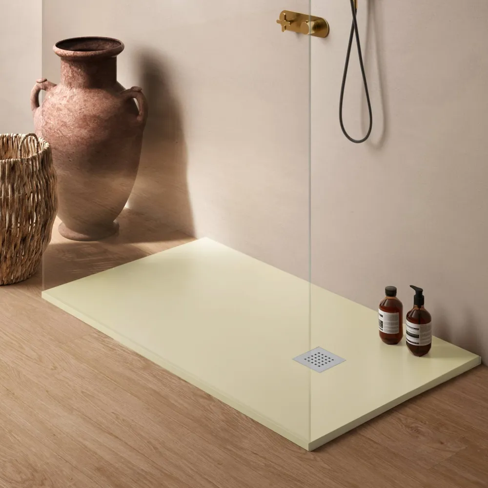 High pressure ceramic shower tray glanzend effect 140x70 color Ivory Petra H3