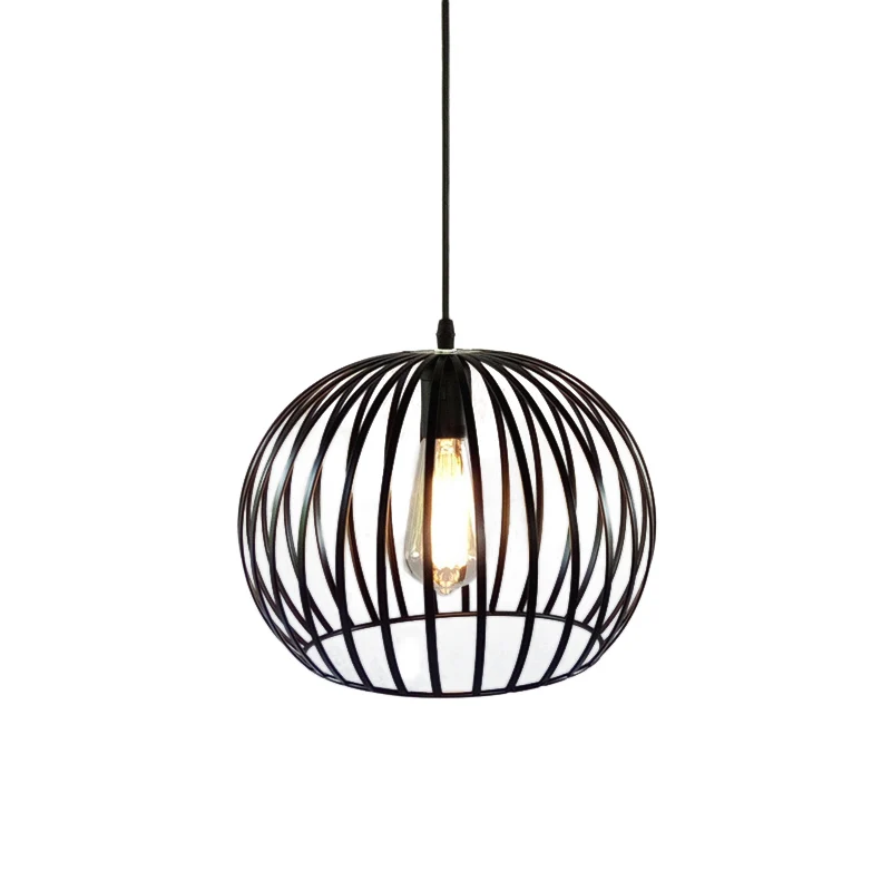 Industrieel Keramisch 12"/14" Wide Globe Cage Van metaal Ceiling Light Industrial 1 Bulb Living Room Pendant Lighting Sati...