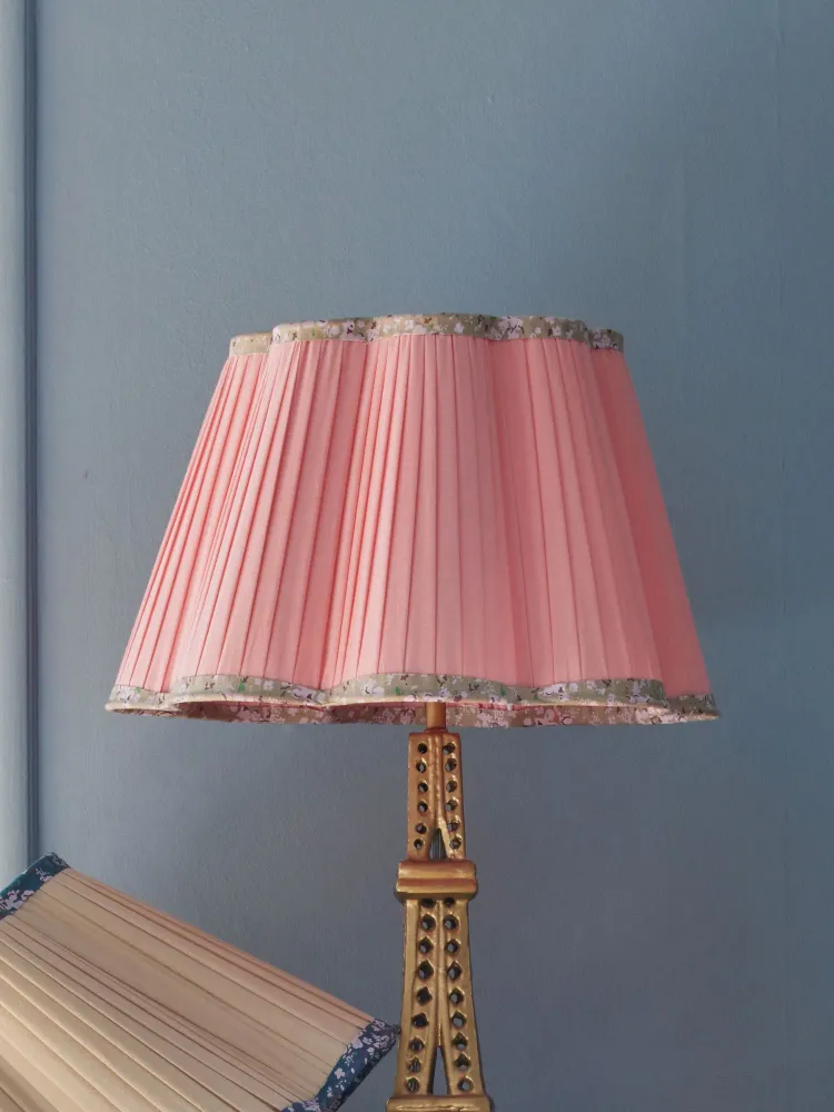 Large Katoenmix Lampshade - Soft Pink voor Straatverlichting