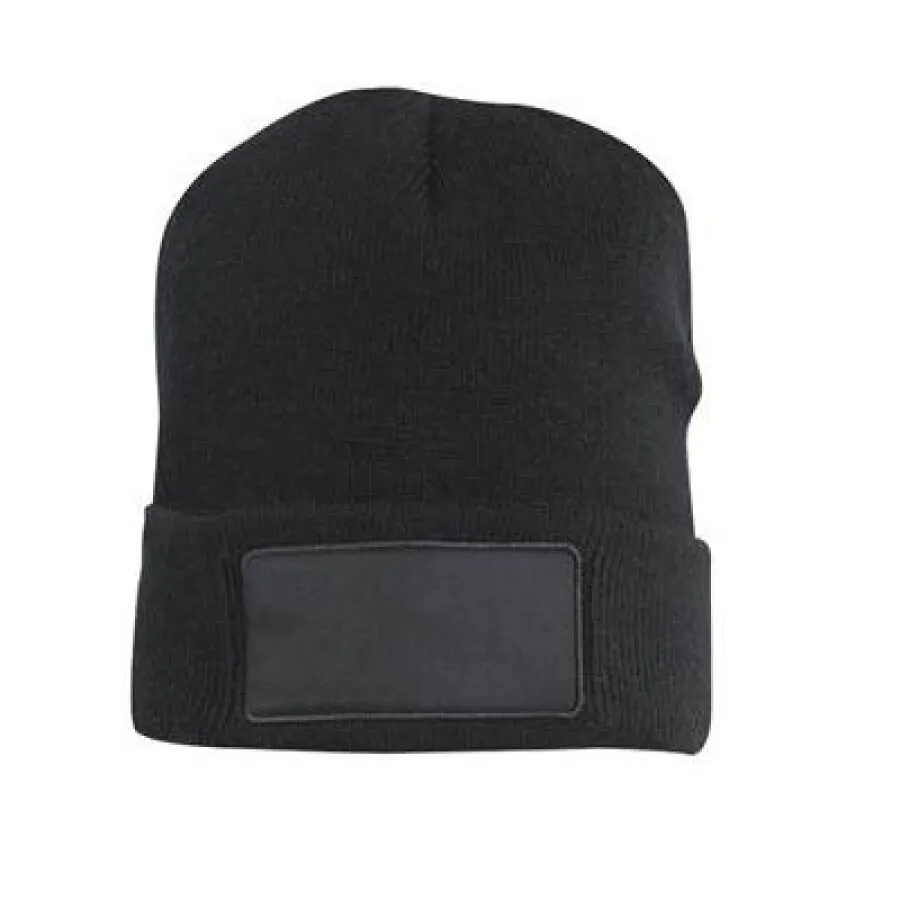 Clique Hubert Patch muts - 100% acryl - zwart