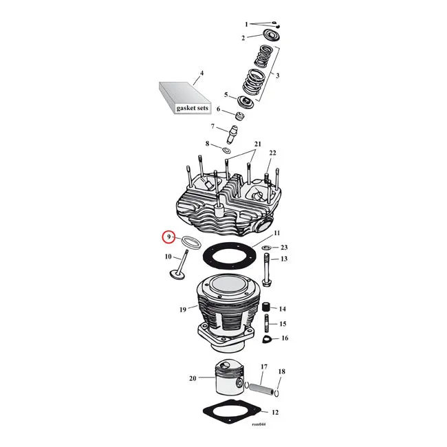 S&S Valve Seat, Exh. Std 1.750" Harley-Davidson