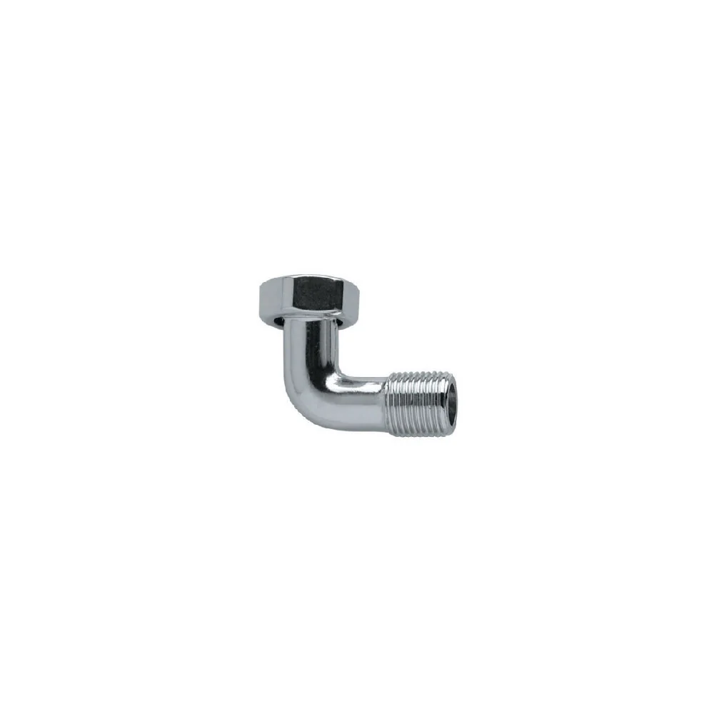 Chromed water heater elbow 1/2 x 1/2 met Insectengaas