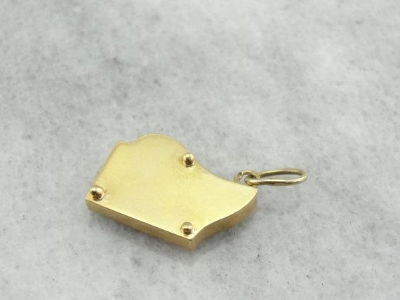 Exquisite 14K Rose Gold Harp Charm or Pendant
