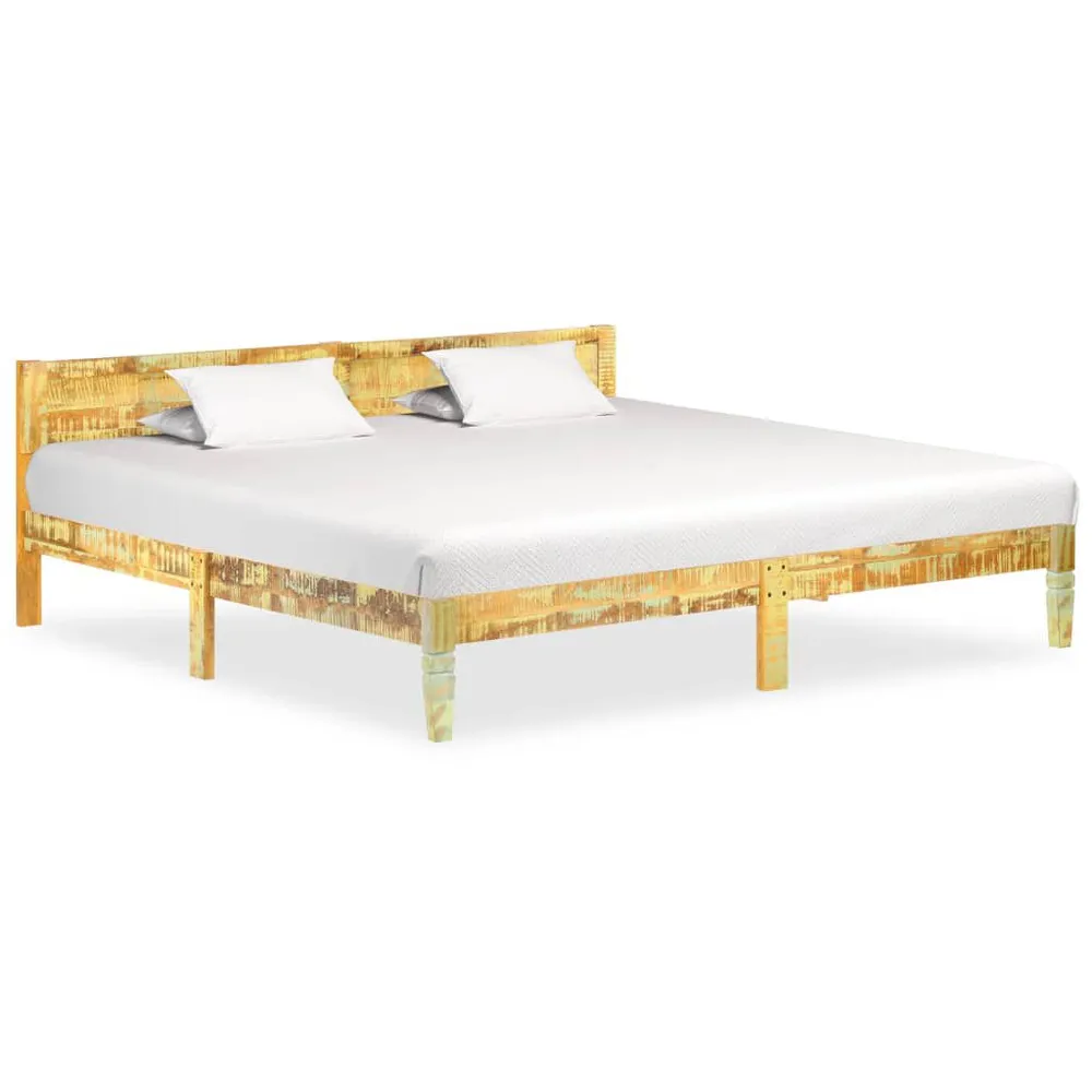 Bedframe massief gerecycled hout 200x200 cm met 10 Jaar Garantie