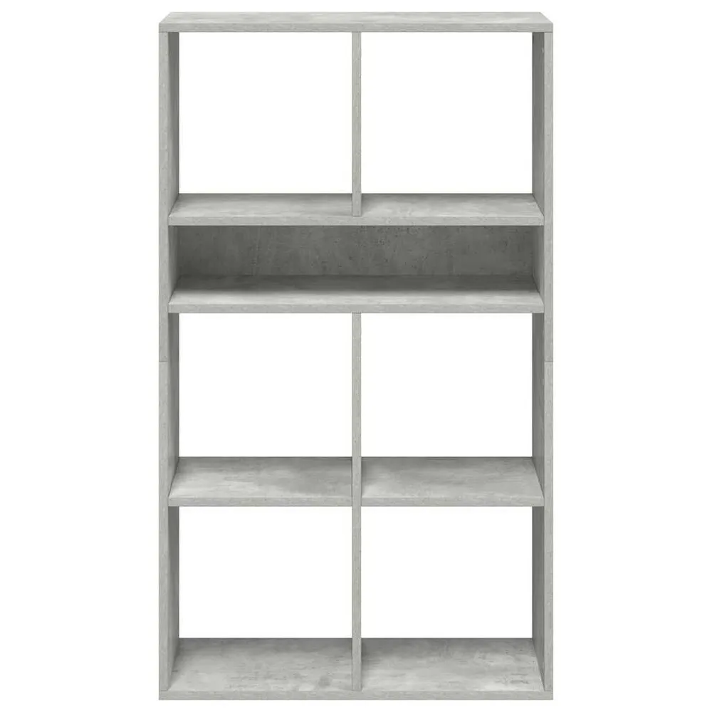 Boekenkast 66x31x112 cm bewerkt hout betongrijs
