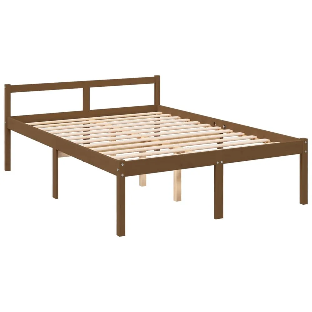 Seniorenbed grenenhout honingbruin 135x190 cm