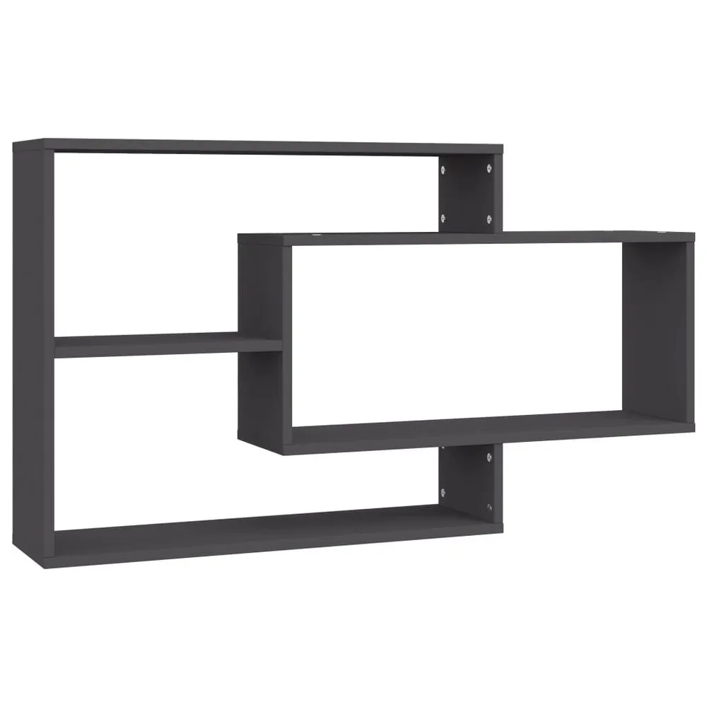 Wandschappen 104x20x58,5 cm bewerkt hout grijs