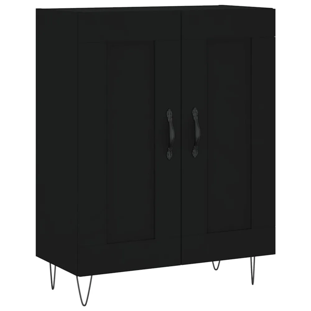 Dressoir 69,5x34x90 cm bewerkt hout zwart