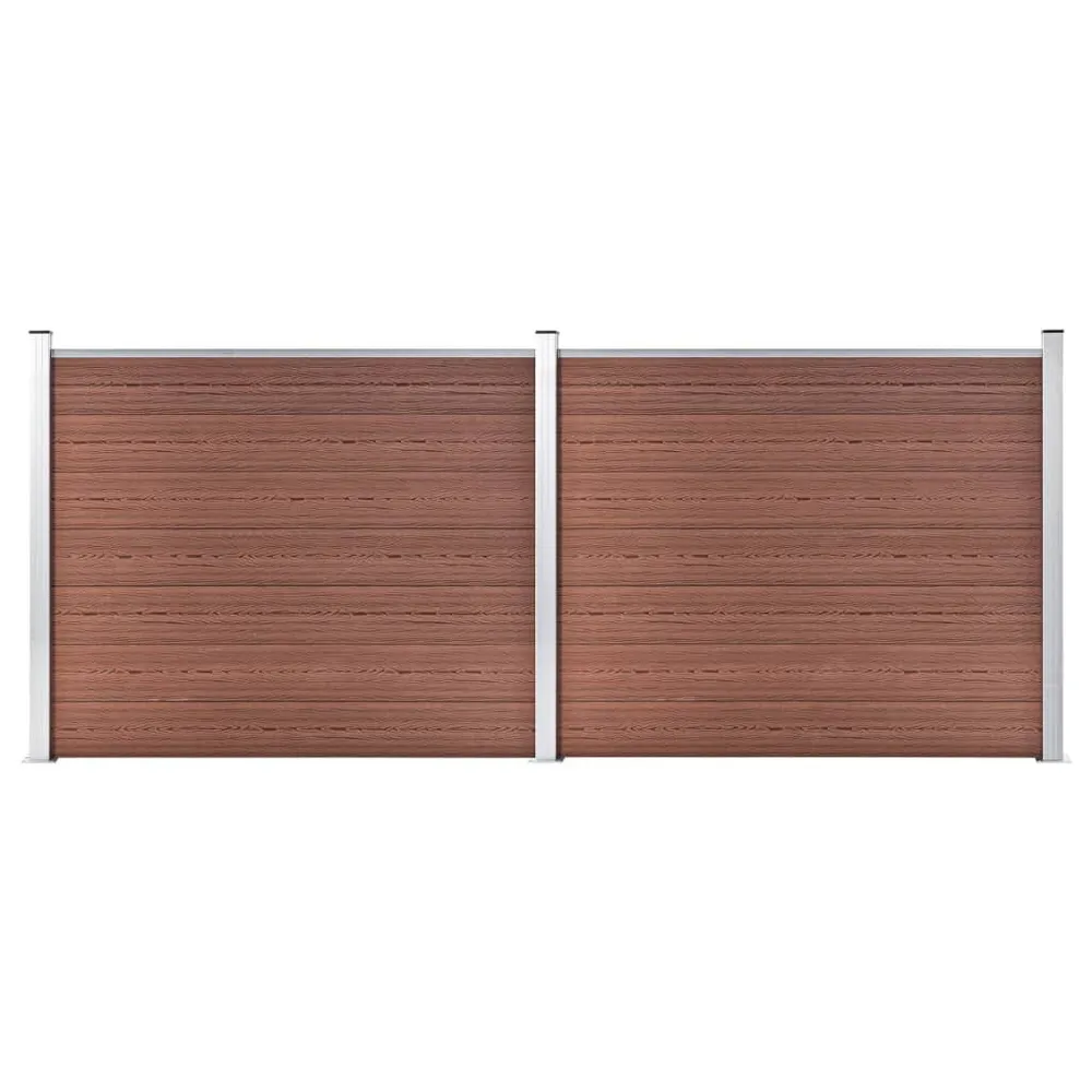 Schuttingpanelenset 353x146 cm HKC bruin