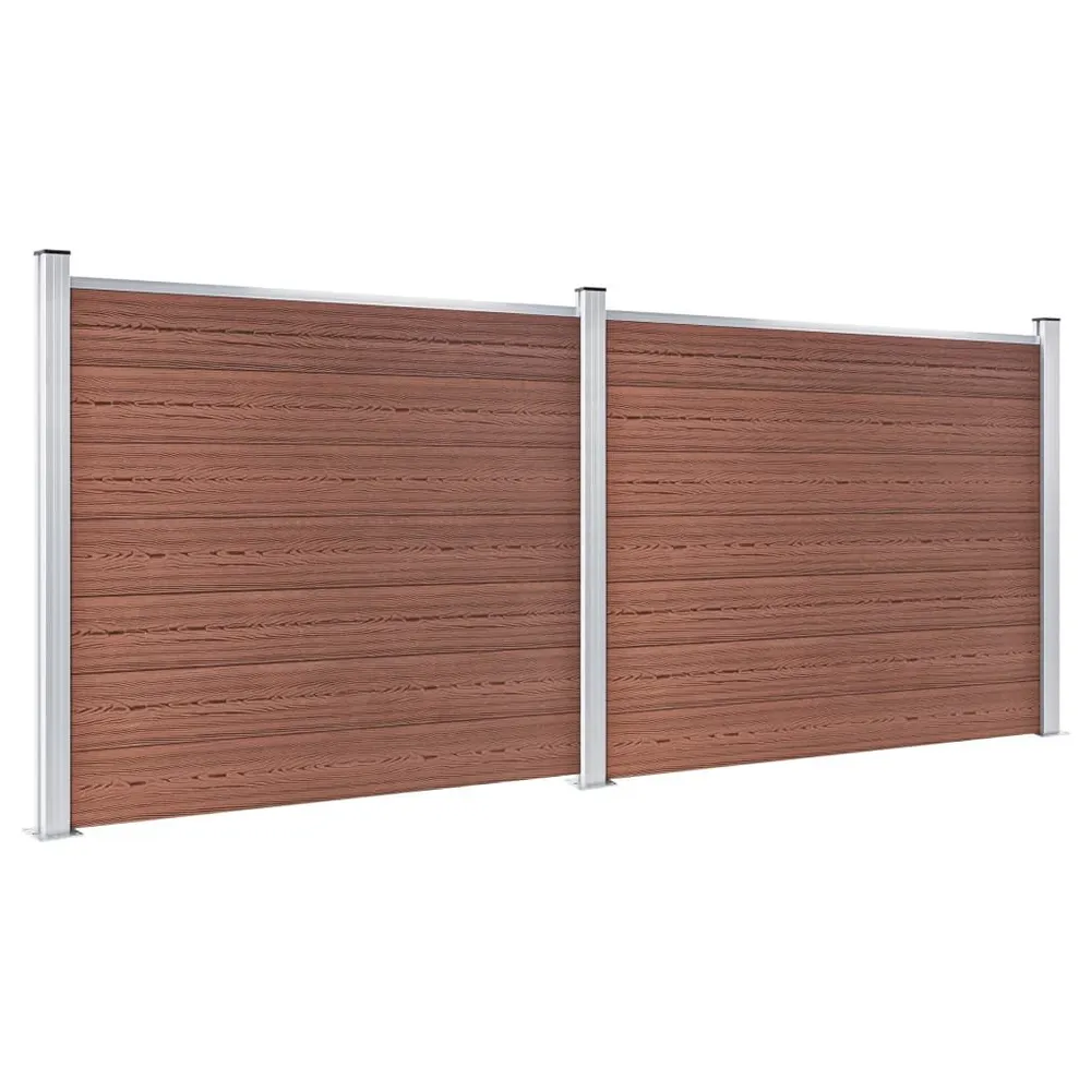 Schuttingpanelenset 353x146 cm HKC bruin