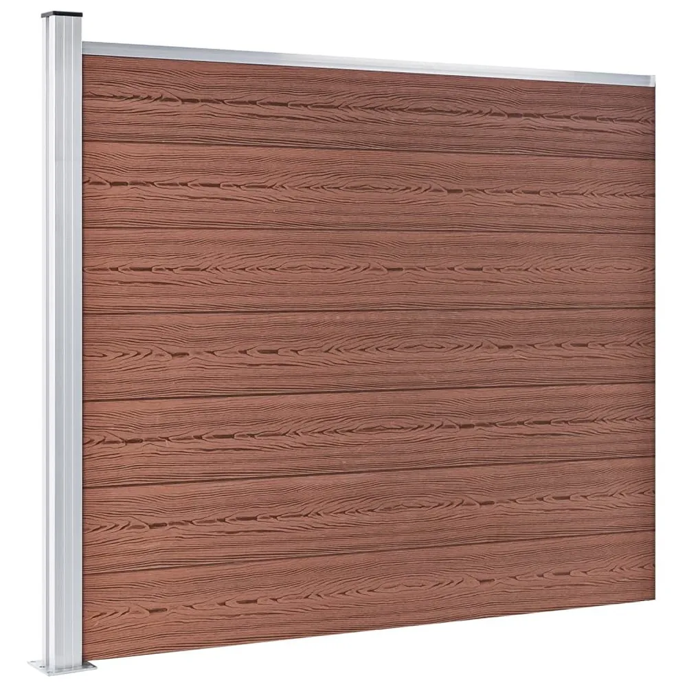 Schuttingpanelenset 353x146 cm HKC bruin