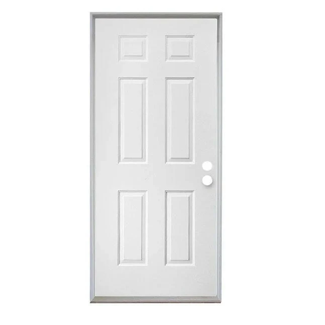 American Building Supply 32- x 80- Rvs Left-Hand Inswing Primed Prehung Single Front Door Insulating Core