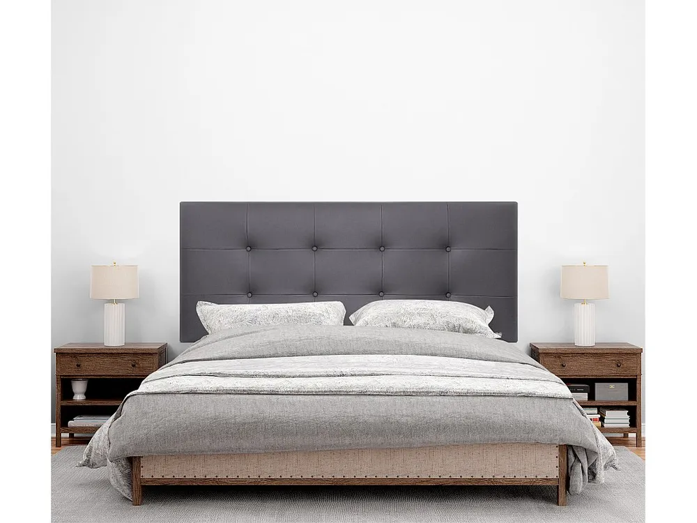 DHOME Getuft kunstleer hoofdeinde 150x60cm bedden 150 - grijs
