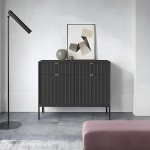 Dressoir met 2 deuren en 2 laden - Zwart - LIOUBA - Koop nu eenvoudig en betaalbaar online